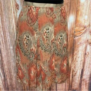 Worthington Watercolor Sheer Chiffon Skirt‎